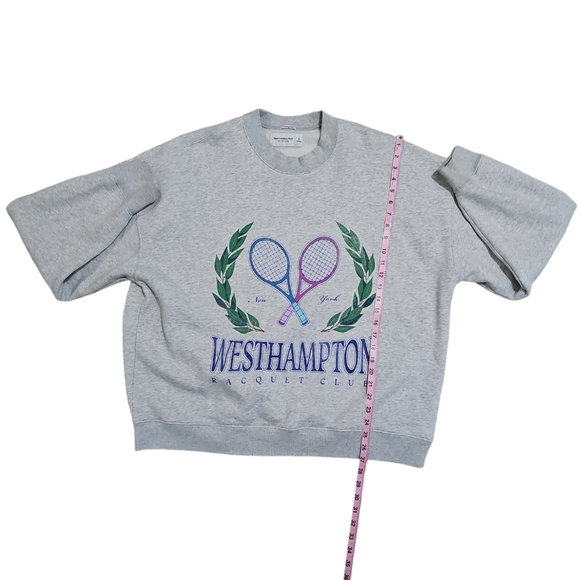Abercrombie & Fitch XL Oversized Super Soft Westhampton Racquet Club Sweatshirt - Picture 4 of 6